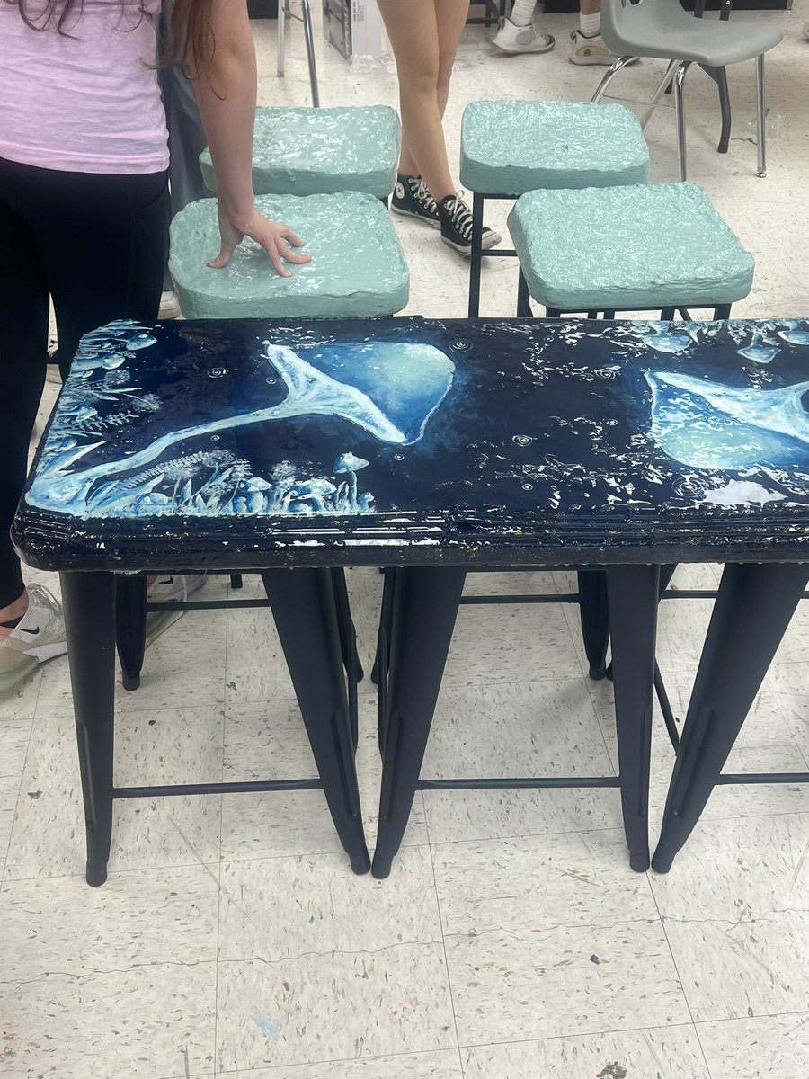 These future engineers never cease to amaze! Using mycelium (mushroom root) &amp; milk-based paints, they created eco-friendly, sustainable furniture for our courtyard. We have an amazing partnership w/ Orblynx Academy! <a href="/LimbLimitless/">Mahsa Riar</a> <a href="/BelmontRidge/">Belmont Ridge Middle</a> <a href="/rdawson2213/">Renée M. Dawson</a> <a href="/fmriar/">farzaneh</a> <a href="/LCPSOfficial/">LCPS News</a>