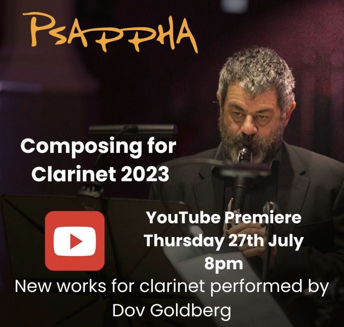 🗓️ Save the date! One week to go until the premiere of our Composing for Clarinet films, from composers Abigail Hellam, Aidan Lochrin, Aidan Teplitzky, Cameron McArthur, Kay Rowan and Will Parker, performed by Dov Goldberg. Link in bio!