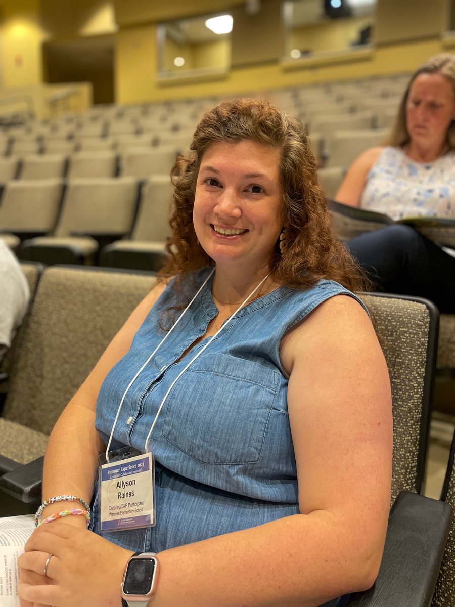 Allyson Raines of Wateree Elementary School shares, 'I chose CarolinaCAP because the timing and program structure fit with my goals. I was an assistant, so working while studying was the best option for me to advance my career.' Learn more on CarolinaCrED.org.