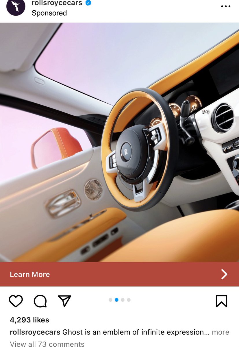 itsallj's tweet photo. I did it. I reached the pinnacle of demography, and I can “afford” a Rolls Royce Ghost. 

And it makes sense, because if I have enough money to buy a house, why would I spend it on something idiotic… like… a house? I’d take the car 100 times out of 100. 

$400,000, estimated https://t.co/0arVjpxffk