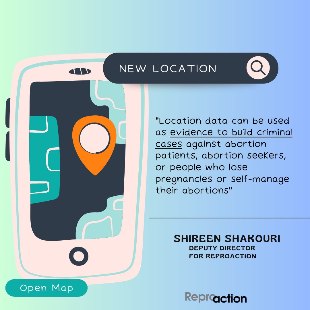 reproaction's tweet photo. Geolocation is a new tactic the anti-abortion movement has been utilizing to target vulnerable people. Shireen Shakouri (@sheermean) Deputy Director for Reproaction, talked about the dangers of this. Read more about #BigProLife now: https://t.co/nY12AD02os https://t.co/3QO9NsibOO