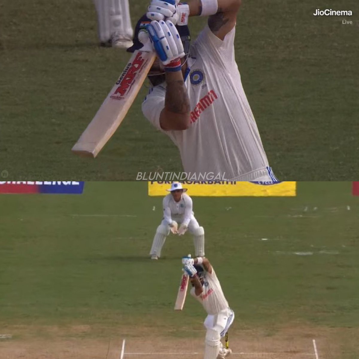 BluntIndianGal's tweet photo. That's exactly how the perfect Virat Kohli drive is 🥁 https://t.co/41ixpQpwk9