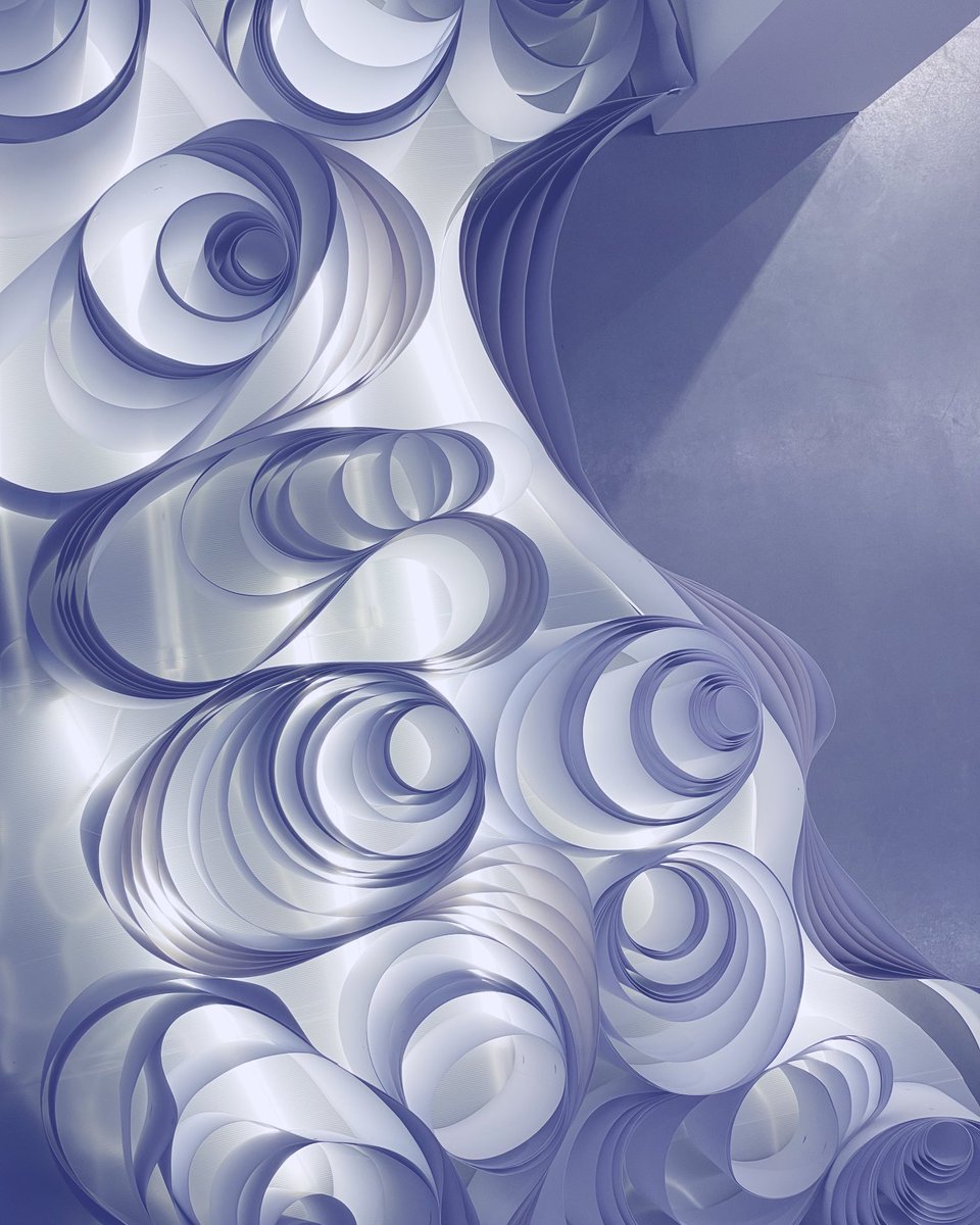 This Georg Jensen commissioned large scale modular paper installation ‘Åen’ needs a new home (gallery, museum or public space) if not a permanent venue, I’d love a one off show before disposing. This is a visual representation of Fluid Dynamics. Any leads greatly appreciated. ☺️