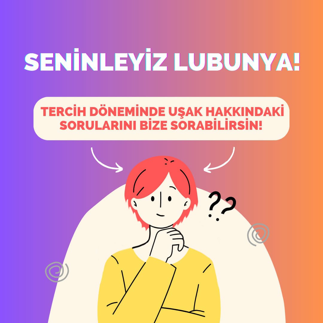 Merhaba lubunya! Tercih döneminde Uşak hakkındaki sorularını bekliyoruz!🌈
#yks2023 #Universite #tercih