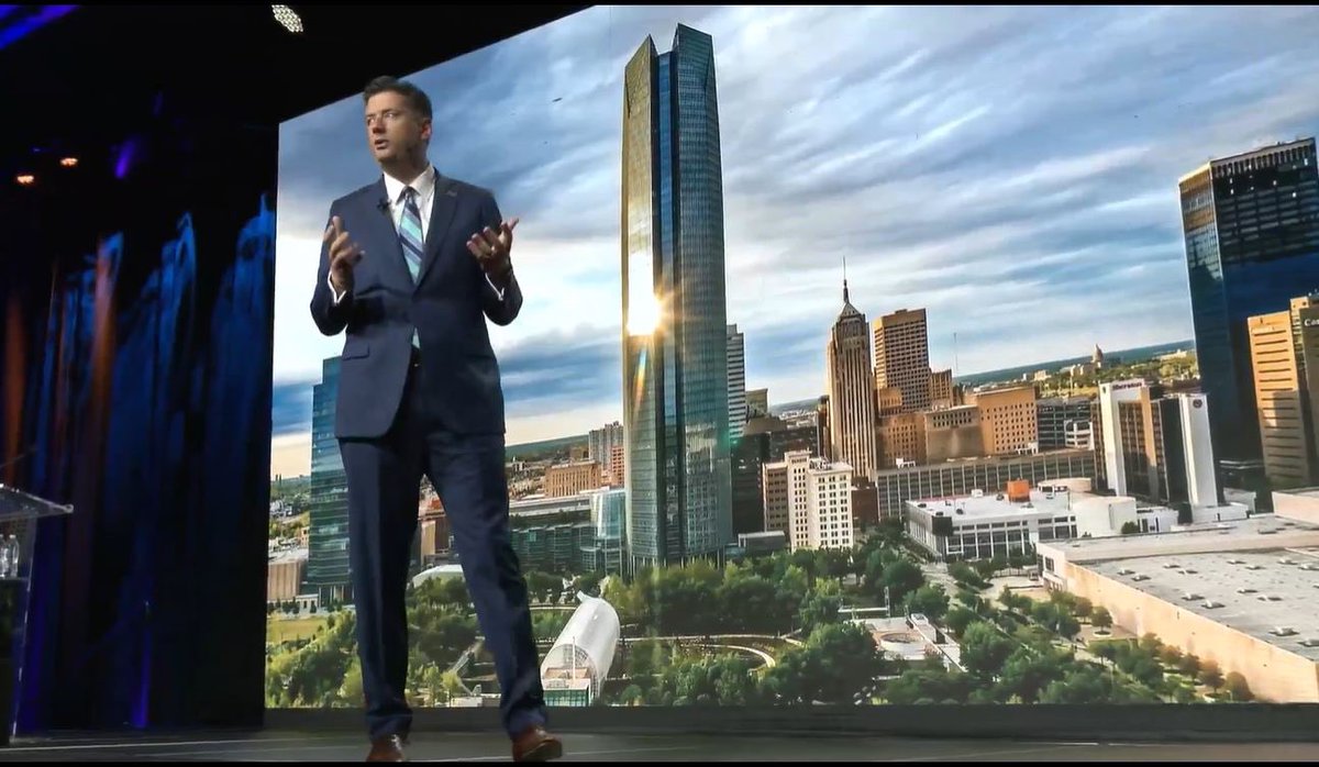 Love that the @okcchamber used some of my photos during the State of the City address today by @davidfholt Very cool to have photos I've shot used on the big time stage!!!   #okc #seeokc #drone #dronelife #dronepilot #dronephotography #dronevideo