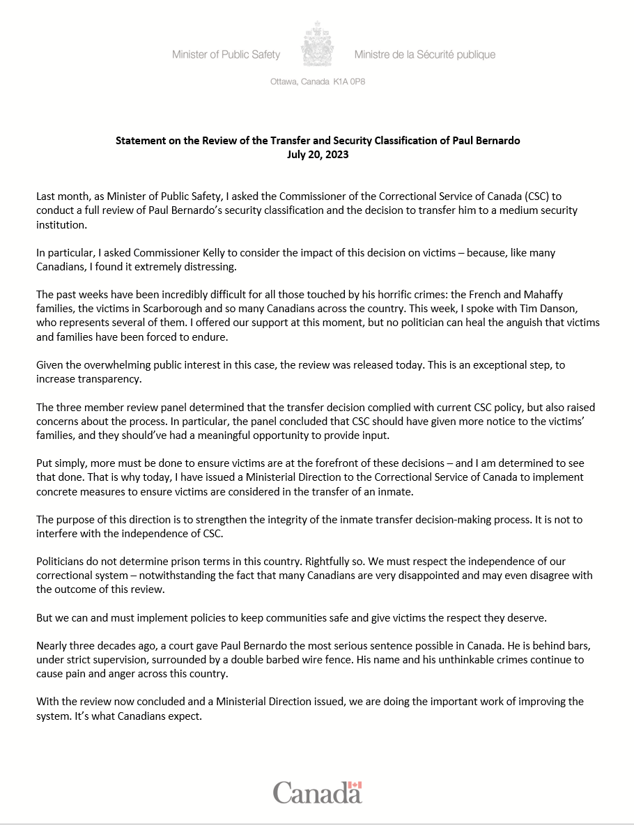 Hon. Marco Mendicino tweet media