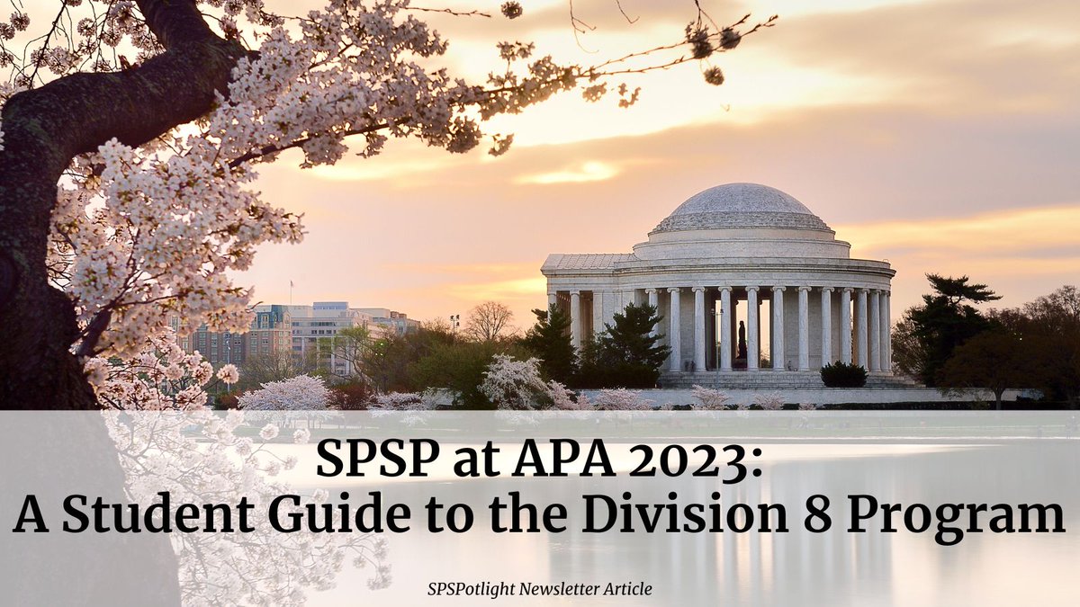 🧠 Are you a #student attending #APA2023 Convention in THREE DAYS?? In this #SPSPotlight article, @Lourdes_Mestre provides an in-depth rundown of the #SPSP #Division8 program featuring #Personality & #SocialPsychology research sessions. @SPSPNews @APA
spsp.org/news/newslette…