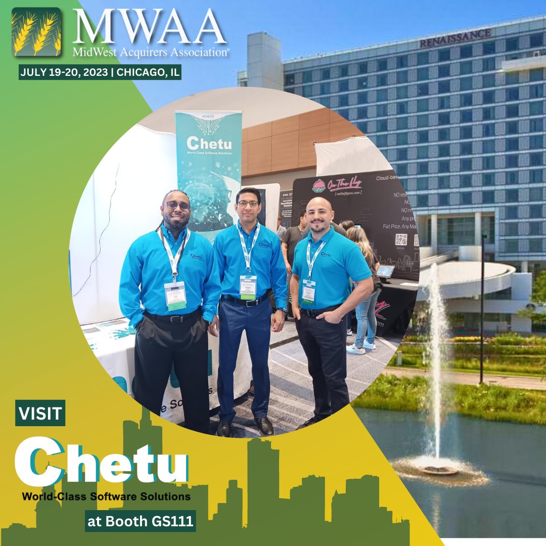 ChetuInc's tweet image. We are having an excellent time @MWAA! Visit our Chetu team at Booth #GS111 to see how our #CustomPOSSoftwareDevelopment can simplify payment processing. Click here: lnkd.in/eU-KEsed.
#MWAA2023 #POS #MobilePayment #ChetuInc #CustomSoftware #CustomSoftwareDevelopment