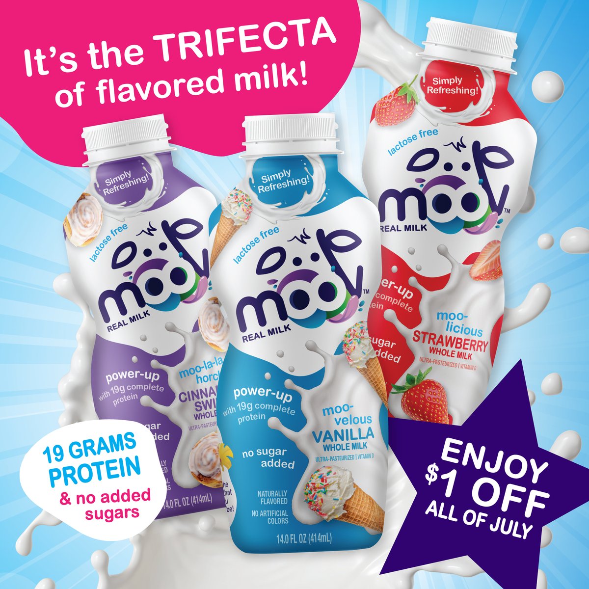Great for kids (of all ages)! MOO’V™ provides 19g of protein, only 7g of natural sugar and 3 delicious flavors. Order online at hy-vee.com/aisles-online/…