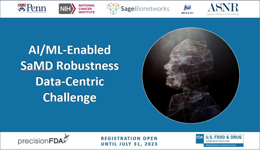 Help regulatory science by developing methods to augment training data & improve the robustness of baseline AI/ML-based software as a medical device (SaMD) in our latest challenge with @sagebio. Register here: synapse.org/#!Synapse:syn5…