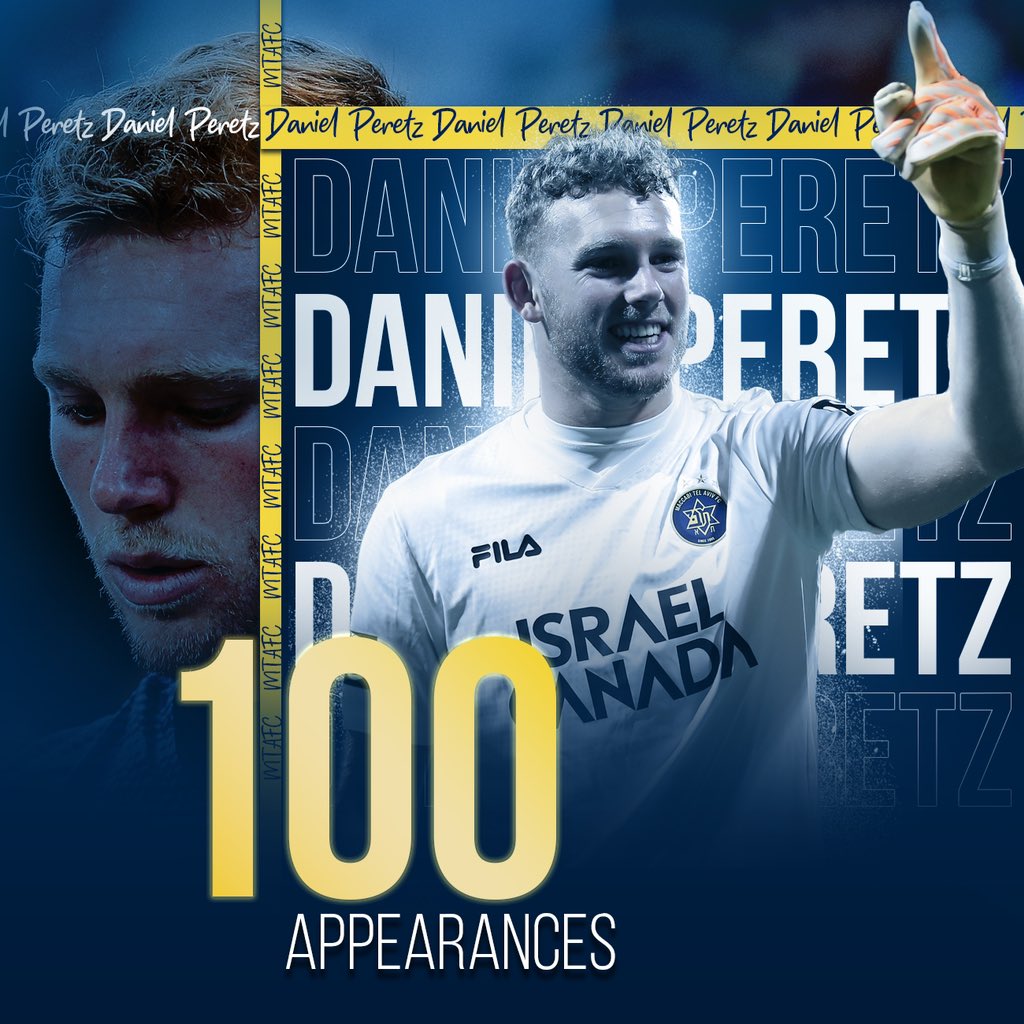 ציון 100 💪🏼 תעשו הרבה כבוד ל- @danielperetz__ על 100 הופעות בצהוב 💛💙