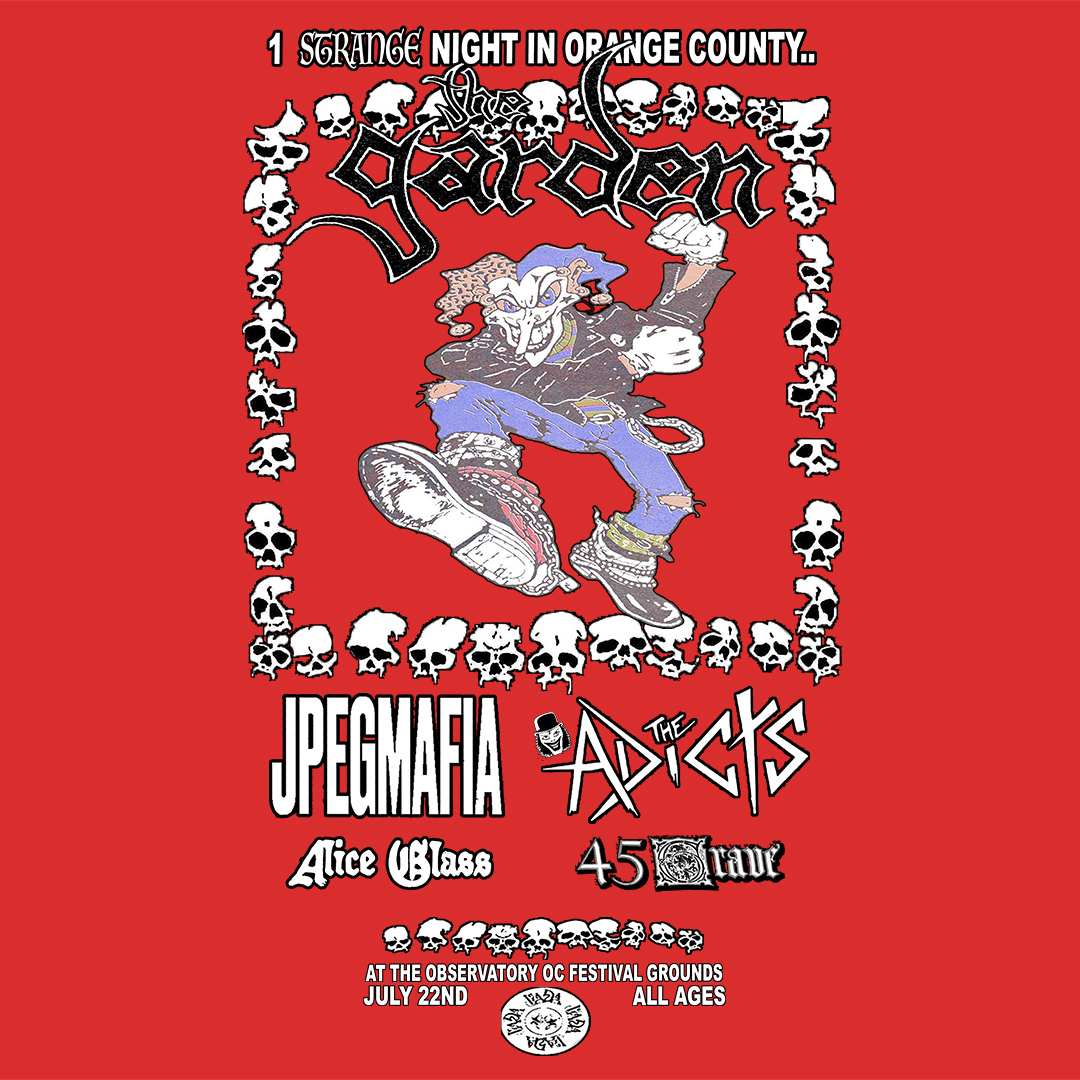 amoebamusic's tweet photo. SoCal! We're giving away a pair of tickets to see The Garden at the @ObservatoryOC Festival Grounds this Saturday, July 22 with @jpegmafia, The Adicts, @ALICEGLASS &amp; 45 Grave!

RT and follow us to win tickets. Winner announced at 3:30pm. https://t.co/r7UPz6shfG