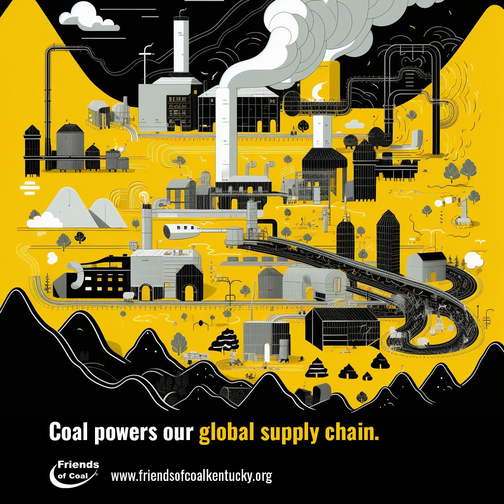 FriendsofCoalKY's tweet photo. Coal powers the global supply chain! From raw materials to manufacturing, it keeps industries running. Let's celebrate its unsung impact and support responsible usage. #CoalPower #GlobalSupplyChain #EconomicBackbone #PoweringProgress 🌏🔥💼 https://t.co/pby4G56Sk5