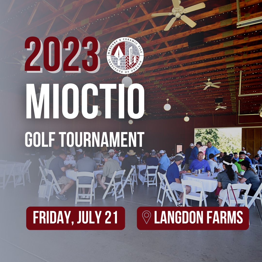 This a friendly reminder that the Masonry and Ceramic Tile Institute of Oregon Golf Tournament is being held TOMORROW at Langdon Farms Golf Club!⛳️6:30 AM Check-in begins with a 7:45 AM shotgun start. Prepare for sunshine!😎☀️