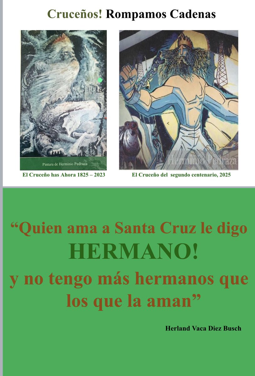 Mi sueño, la EMANCIPACION DEL PUEBLO CRUCEÑO, así como se emancipó del colonialismo Español en febrero de1825, verlo emancipado del colonialismo andino centrista.