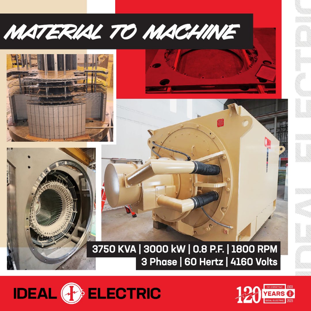 idealelectricco's tweet image. At IDEAL Electric, we believe in building robust machines that last a lifetime. Our customers receive reliable, high-quality products that can withstand extreme conditions for years to come. That’s IDEAL.

#GenuineIDEAL #SynchronousGenerator #MadeInTheUSA #ManufacturedInTheUSA