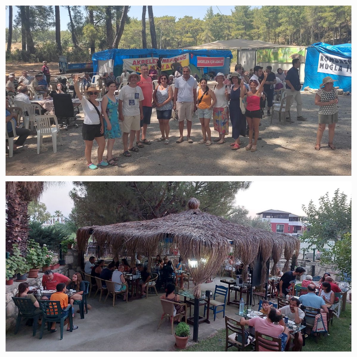bu_dergi's tweet photo. Kampımız deniz, müzik, eğlence,  etkinliklerle devam ediyor.
Kampımızın 2. Günü Akbelen köylülerinin çevre ve doğa mücadelesi eylemine destek ziyaretinde bulunduk.
#BagimsizlarinUmudu 
#dergiBU 
#kampBU https://t.co/0dyRvHGBGn