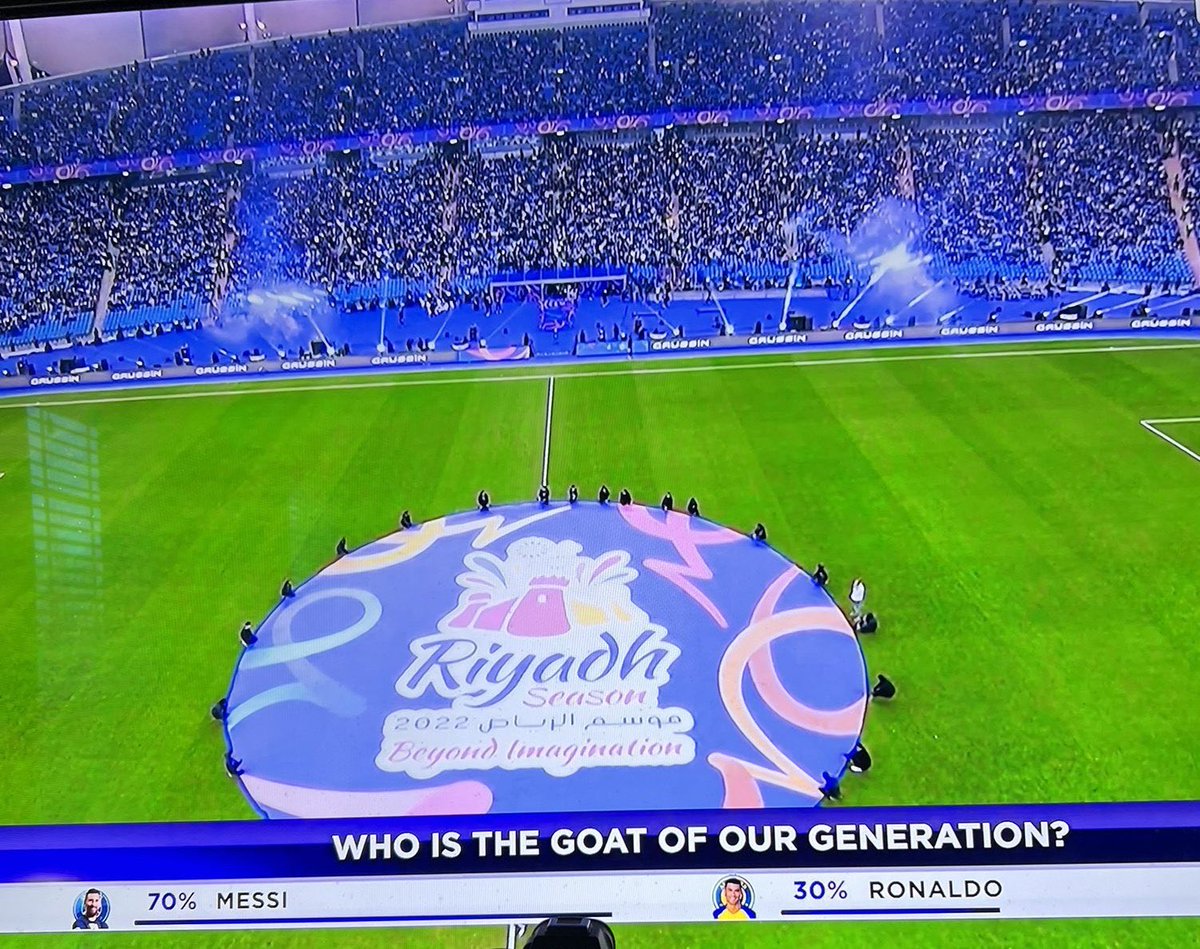 Messi is winning the GOAT poll in Saudi Arabia while in US. 🤣😭😭