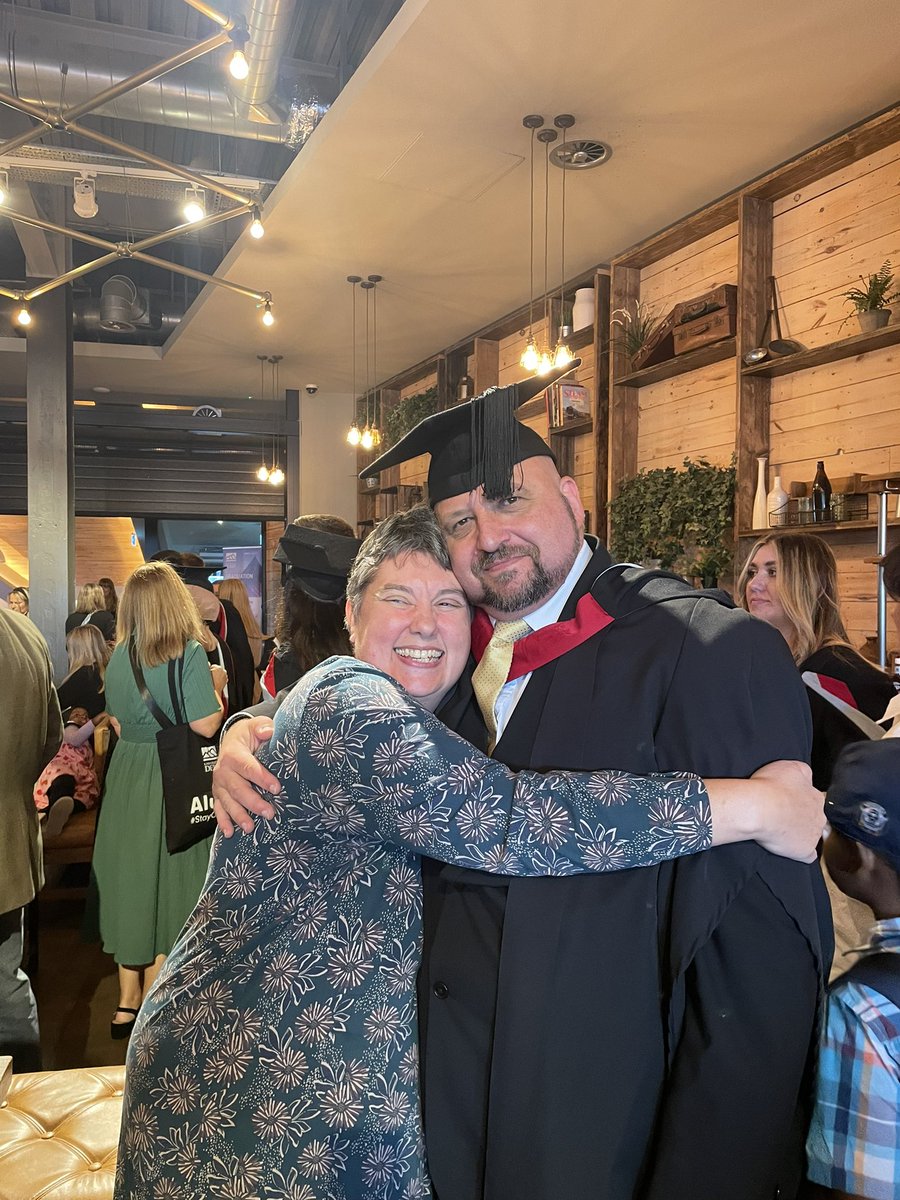 led0ux's tweet photo. I finally made it and I owe this lady so much. @sheena_bevitt you have inspired me and so much more . Thank you doesn’t seem words enough. #DerbyGrad https://t.co/O1oQeIcmte