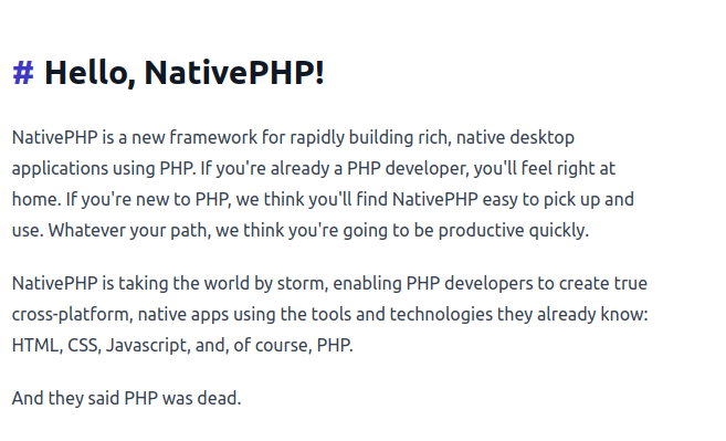 mwanzabj's tweet image. And they said PHP was dead? 😅

Check this out: nativephp.com 😍

#KnowThyTools #PHP #MotivatedDev #Software #developer