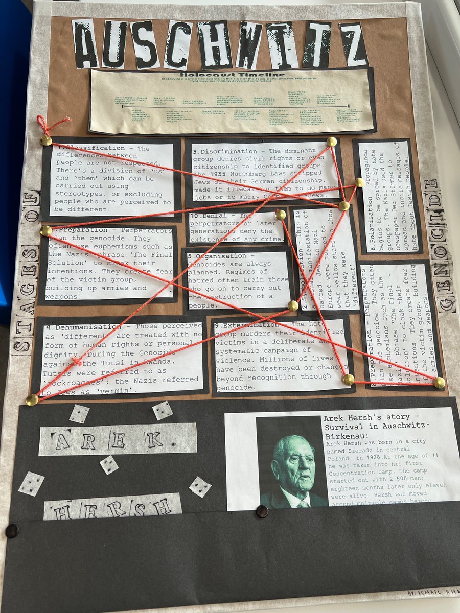 🌟More outstanding year 9 Holocaust homework from Ismail and Grace 🌟