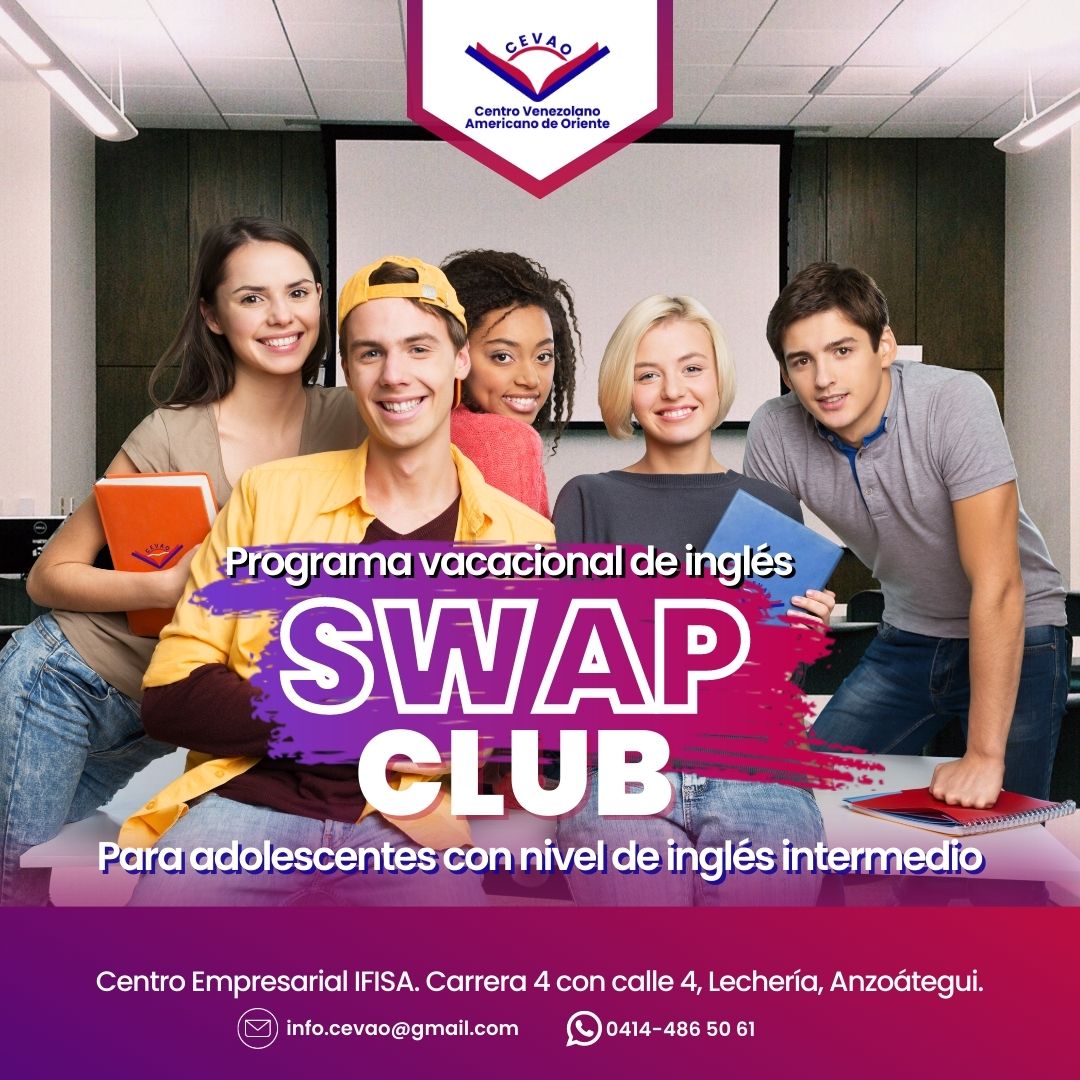 Inscripciones abiertas en los Programas Vacacionales de #Inglés para niños y adolescentes de #CEVAO.
🚨Contáctanos o visítanos en el centro empresarial Ifisa, a una cuadra de la Clínica Municipal de #Lechería.✨Aprender inglés y divertirse en vacaciones es posible ✨ #cursos