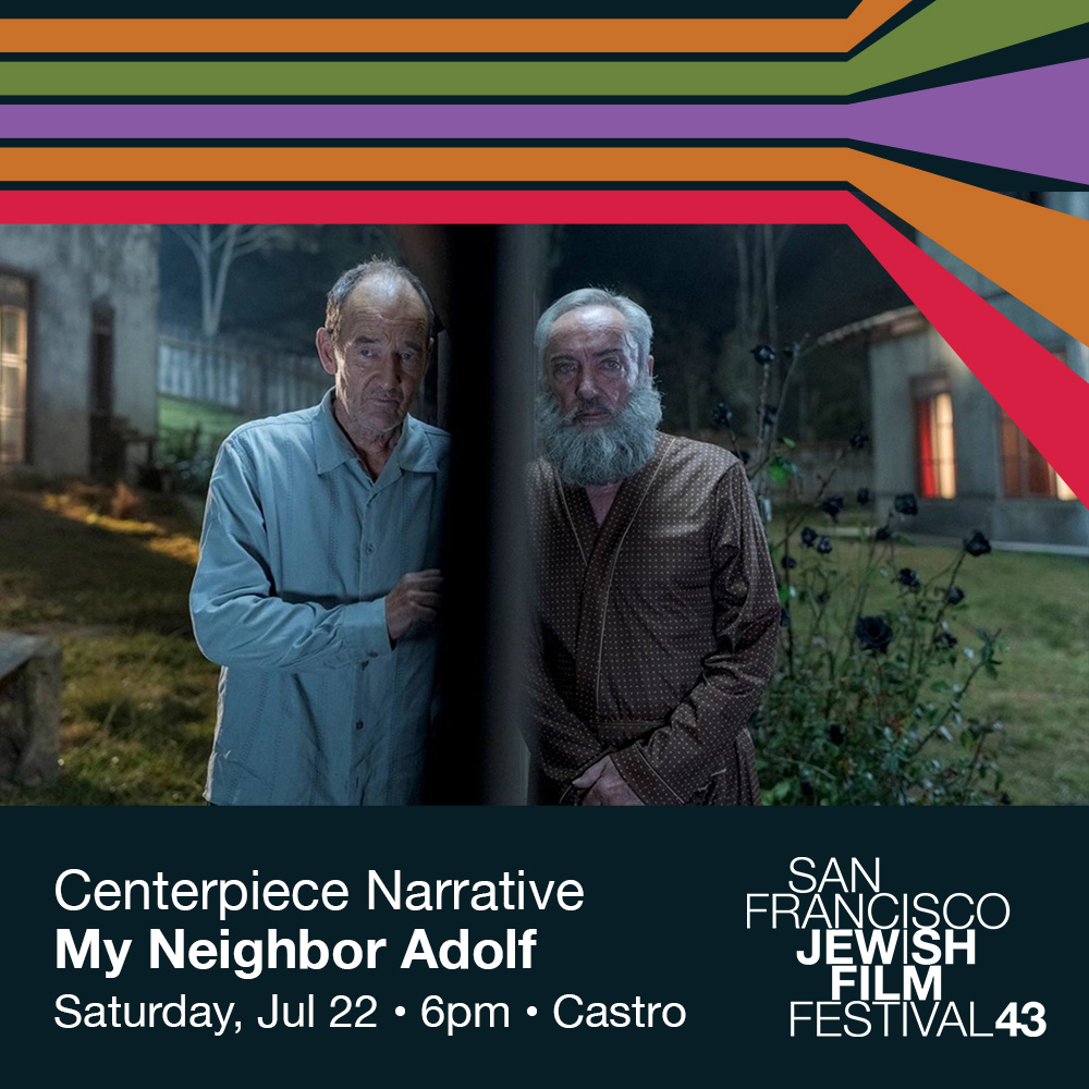 We're proud to partner with @SFJewishFilm in co-presenting My Neighbor Adolf at the 43rd San Francisco Jewish Film Festival, July 20 – August 6 in the #BayArea! 🎟️Screen times & tickets: jfi.org/sfjff-2023/fil… #SFJEWISHFILM #SFJFF43