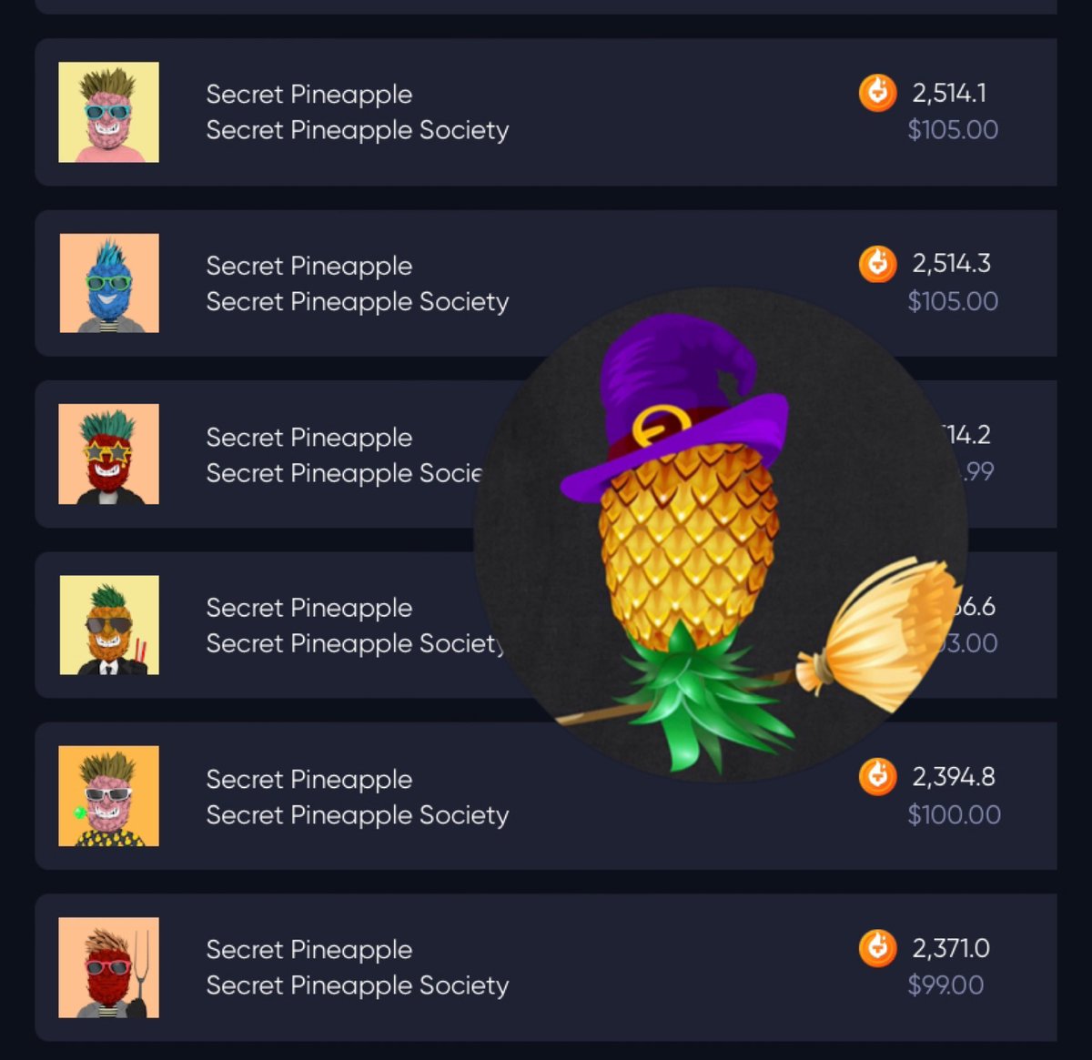 SecrtPineapple's tweet photo. Shout out to #PineSweeper
Amazing sweep π§Ή this morning!
π€― ππππππ
#SecretPineappleSociety
@ThetaDrop @OpenTheta @ThetaRarity
#Thetafam $Theta $Tfuel $Tdrop
@TheRareRobot https://t.co/Cy8lXuCadV