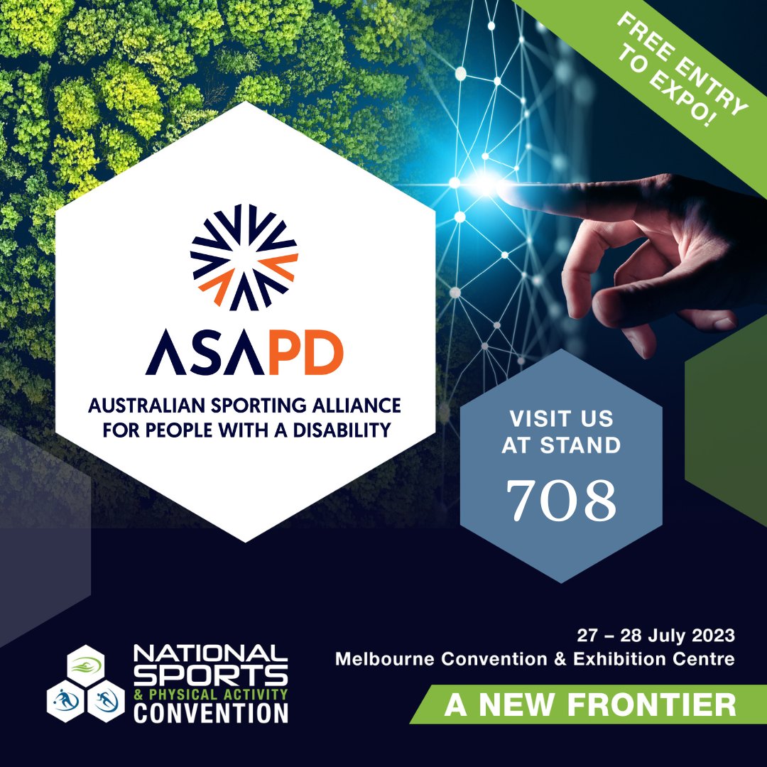 ✨ Excited to be a part of this year's @NSConvention next week (July 27-28). Two days of expert discussions, showcasing innovative solutions, products, services, and tech. Visit our stand (#708) and say hi! 👋 

More info: nationalsportsconvention.com.au 
#ASAPD #NSCExpo