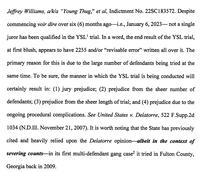 ThuggerDaily's tweet photo. In a recent motion, YFN Lucci's lawyer says that the Young Thug &amp; YSL trial will "certainly result in" a mistrial and is a complete waste of time😳😳 https://t.co/l0nUdibjUJ