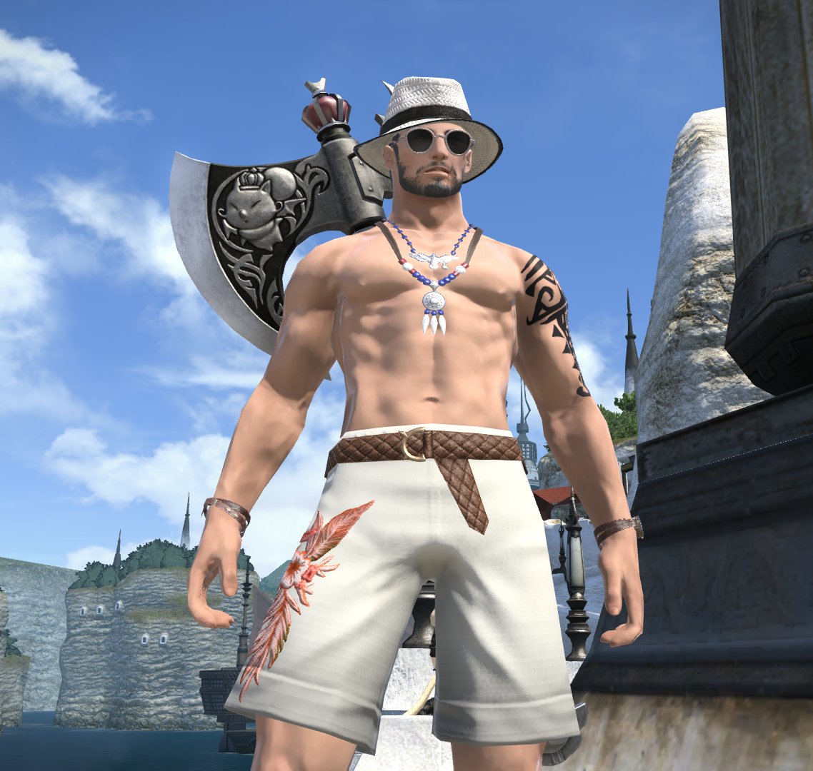 scafftv's tweet photo. has this man spent the previous 16 hours doing cocaine? #ff14 #ffxiv https://t.co/FzSRU1YGEw