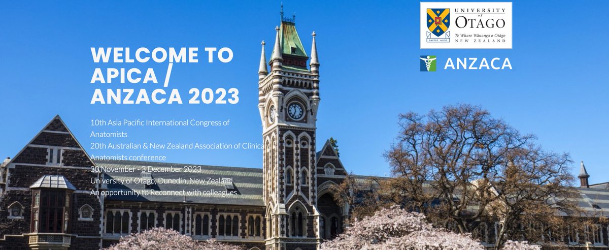 📢Ready for another <a href="/Apica2023/">ANZACA-APICA Conference 2023</a> <a href="/ANZACA_Inc/">Australian & NZ Association of Clinical Anatomists</a> conference full of exciting events?? 

Check out our workshop line-up ✍🏻🩻🔬🧬🩺!!!! apica2023.com/workshops.html…

Submit your abstracts soon at apica2023.com/abstracts.html… and join us <a href="/otago/">University of Otago</a> #dunnerstunner <a href="/PureNewZealand/">New Zealand 🇳🇿</a>