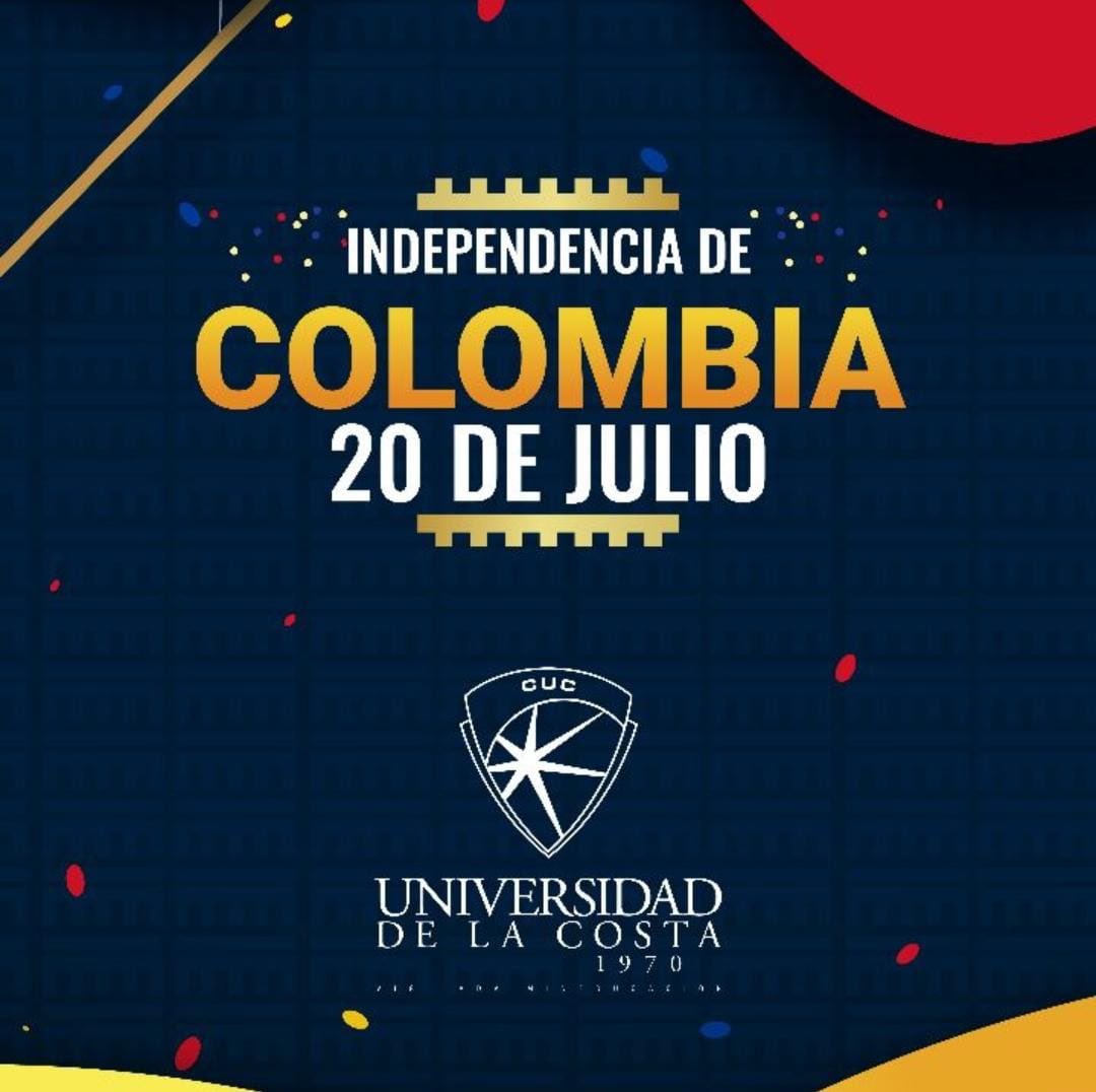 GraduadosCUC's tweet photo. ¡Hoy, siente un profundo orgullo de ser colombiano!

Nos unimos para celebrar la valentía y el coraje de aquellas personas que lucharon incansablemente para que nuestra querida nación alcanzara su libertad. 

#GraduadosUnicosta #PremioalGraduado https://t.co/EWkwI0MYwY