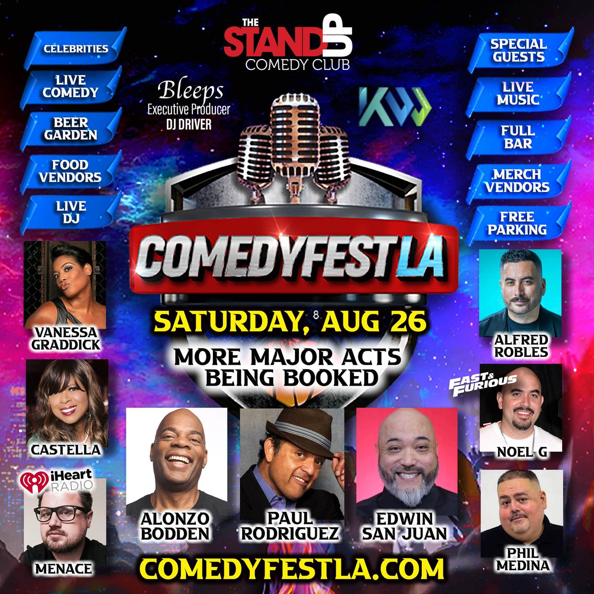 SPECIAL EVENT!! We are proud to announce COMEDYFESTLA that will take place on Saturday, Aug. 26 behind the club in the Bellflower Plaza. For tickets: ticketweb.com/event/comedy-f…. More major acts being booked!!#comedyfestla #livecomedy #festival #outdoorevents #bellflowercomedy