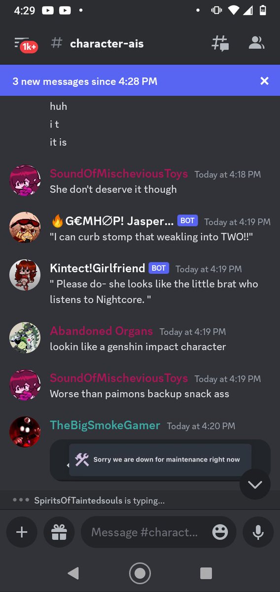 TheCruelArtist7's tweet photo. Sooooo... Yeahh- Character. AI? why did you let the people push you around with the unlimited messages bit. You got people (rightfully) hating on your mascot. https://t.co/YtmtwG8JKH
