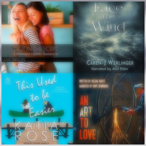 My Audible picks this June
⏭ Face The Wind by Caren Werlinger read by <a href="/jacesdill/">Ann Shanks Etter 🏳️‍🌈- Quiver audio out now!</a>
⏭ This Used To Be Easier by <a href="/KatiaRoseAuthor/">Katia Rose</a> read by <a href="/Sophie_Romantic/">Sophie Daniels</a>
⏭ An Art To Love by @Author_HHarte read by <a href="/hope_newhouse/">Hope Newhouse</a>
⏭ Not In The Script by K.E. Morrison read by Sara Vonn