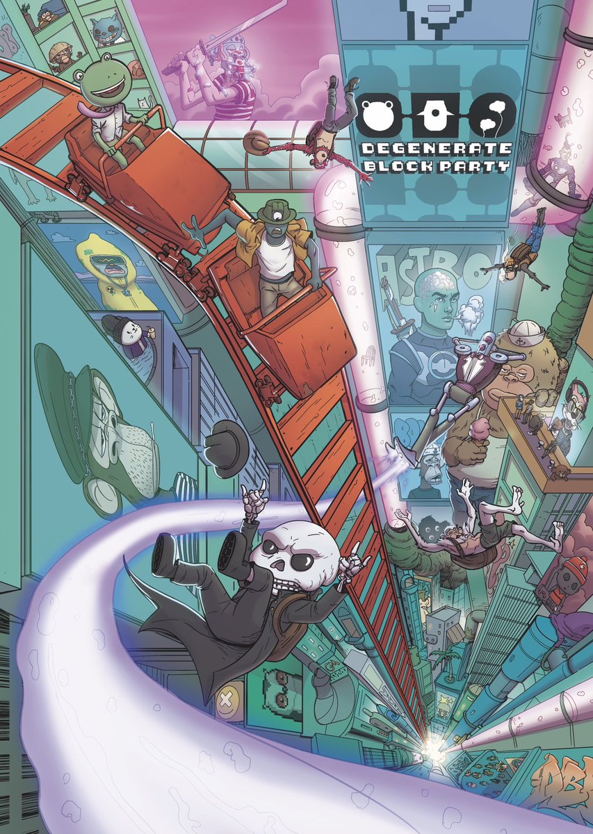 What do 44 individually owned NFTs have in common? 

They’re all featured in a 32 page comic for <a href="/degenblockparty/">DEGENERATE BLOCK PARTY</a> 

It’s live now and free to read 😎

degenerateblockparty.xyz