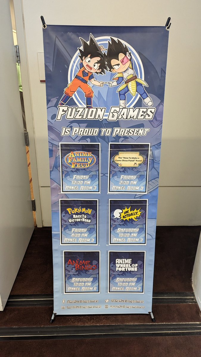 thefuziongames's tweet photo. If you forget our schedule, don't worry! We have your back. You can find our subtle reminders around the con. https://t.co/QJgf4WnFYn
