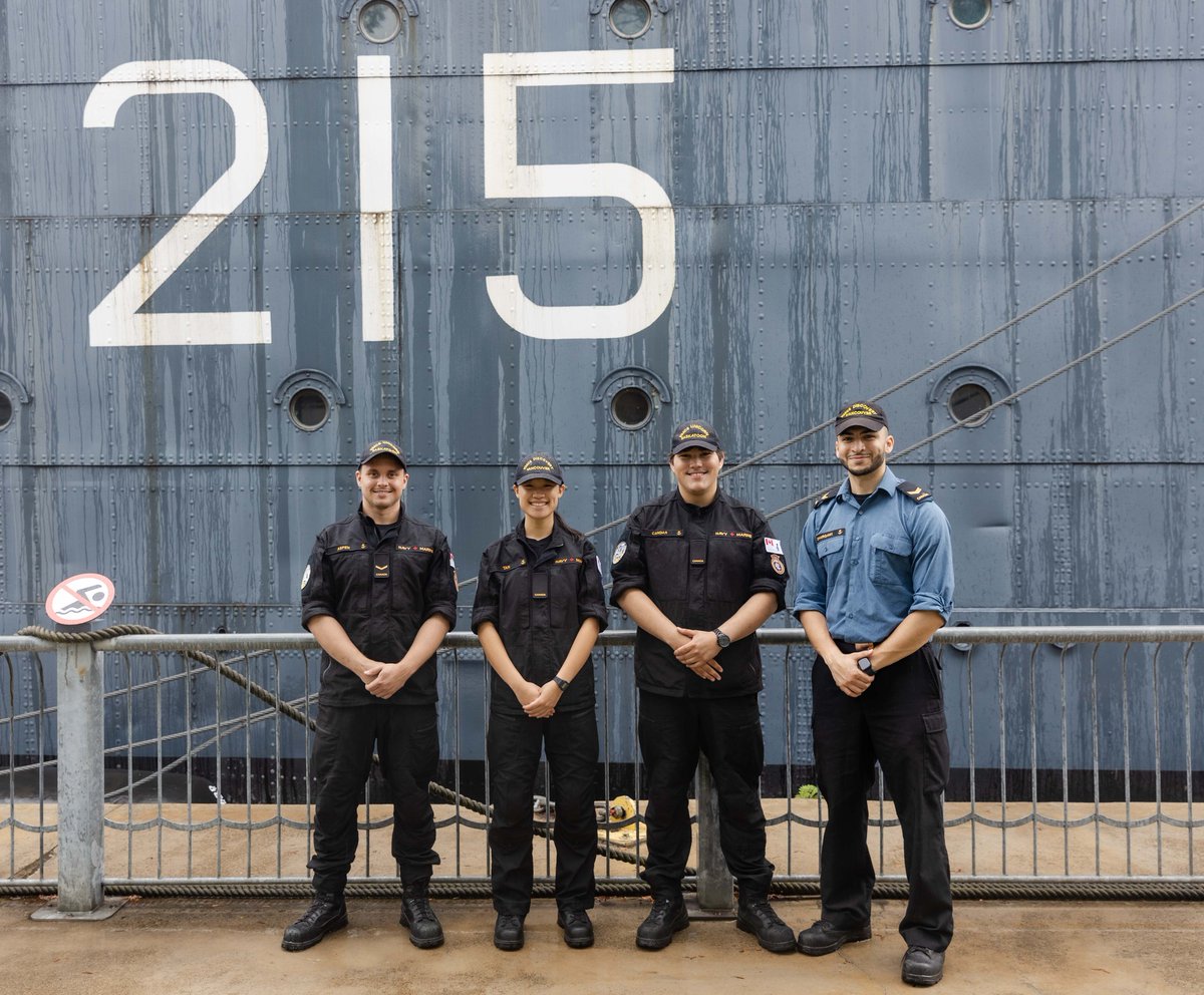 RoyalCanNavy's tweet photo. The new #HMCSHaida Sentry Program is here! Naval Reservists who have shown exemplary service are being rewarded with a week aboard our Flagship. Each week, four new sailors will be helping out around the ship, giving tours to the public and chatting about their Navy experiences. https://t.co/aZeFcNhCO1