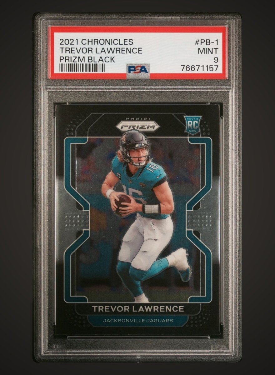 🚨 Giveaway alert! 🚨 Giving away a 2021 Chronicles Trevor Lawrence Prizm Black PSA 9. Combining this with the video post. Just retweet and follow for your chance,! #thehobby       #TheHobbyFamily Drawing is Saturday 7/22!