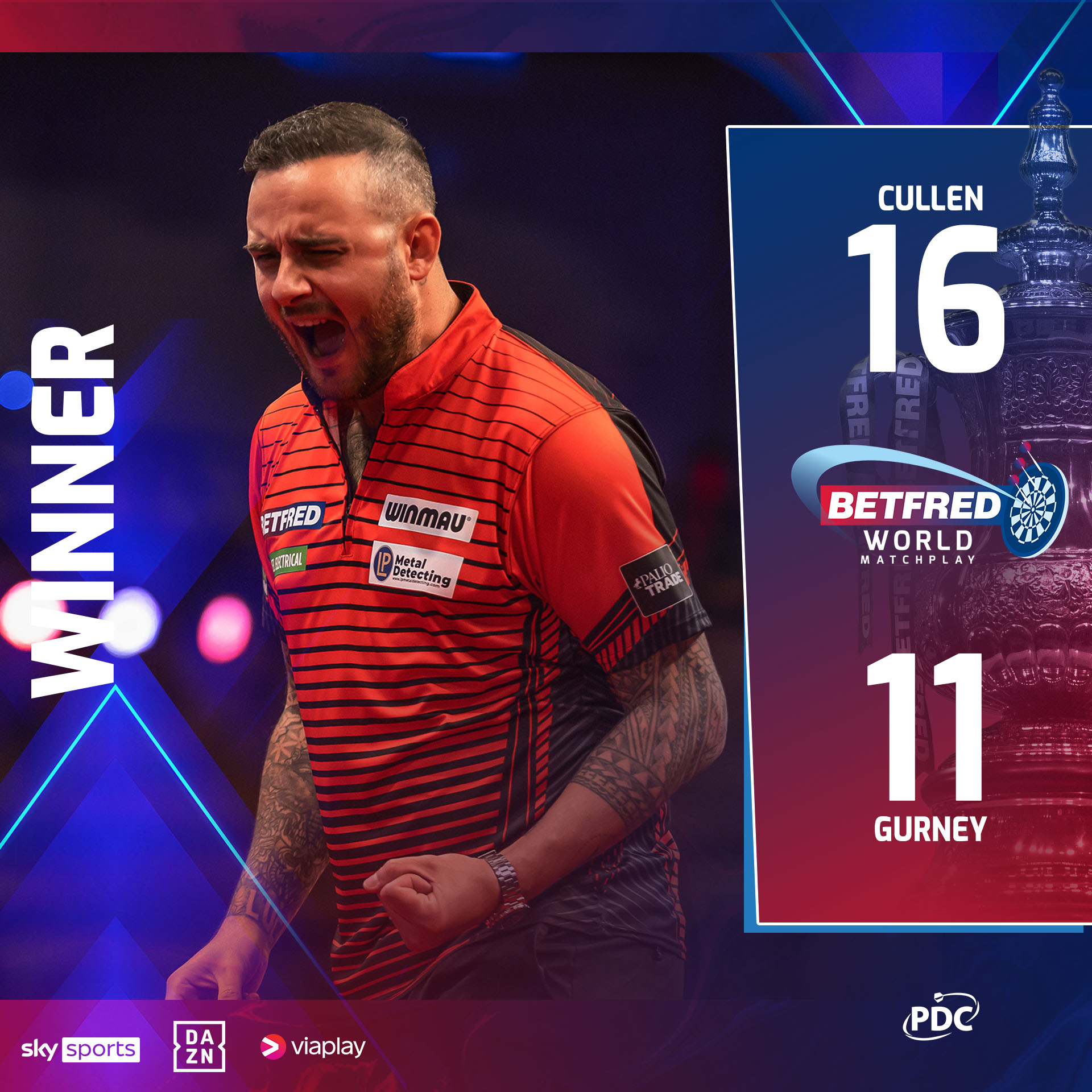 PDC Darts on Twitter "CULLEN CLINCHES VICTORY! Joe Cullen is the first