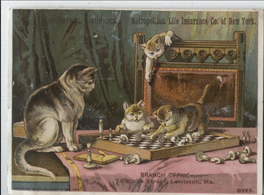 Today's Vintage Ad With Unexpected Cats celebrates #InternationalChessDay!