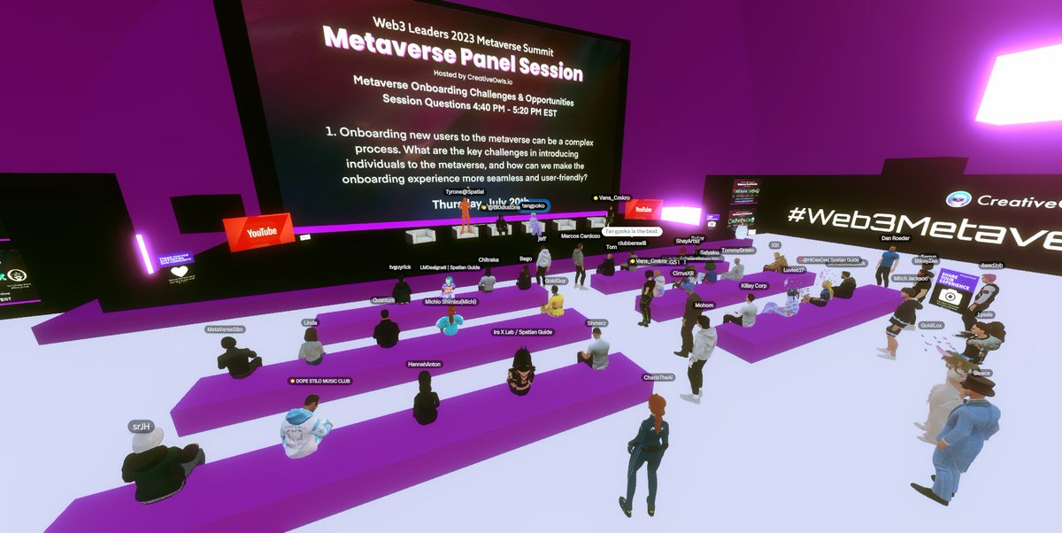 POWERHOUSE SPEAKERS at the #Web3MetaverseSummit @tangpoko @bl0ckstone @Vans_Cmkro taking the stage for the 4:40 pm Pannel session. Metaverse Onboarding challenges and opportunities. Watch LIVE: youtube.com/live/cm4Vy4cG7…