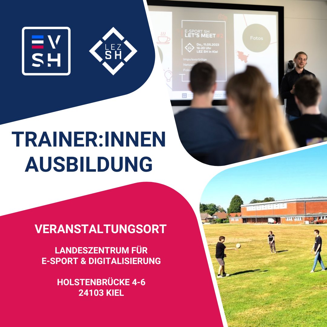 Die #ESport-Trainer:innen-Ausbildung geht wieder an den Start!
Online &amp; in #Kiel vermitteln wir euch Grundlagen sowie weiterführende Kenntnisse zum E-Sport-Training - dank des <a href="/Land_SH/">Schleswig-Holstein</a> für Schleswig-Holsteiner:innen stark vergünstigt 🙏
Infos &amp; Anmeldung: e-sport.sh/trainer_innena…