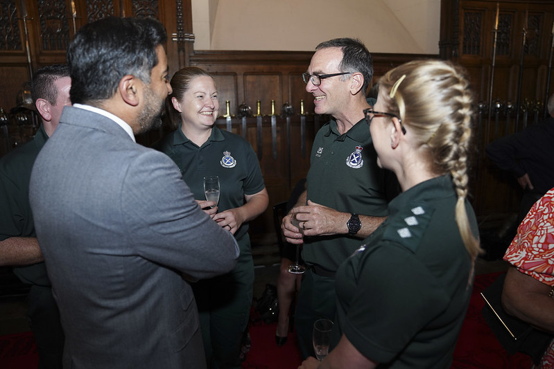 Tonight, frontline staff past and present from across @NHSScotland joined First Minister @HumzaYousaf to mark the 75th Anniversary of the NHS in Scotland at Edinburgh Castle. #NHSScot75. The FM thanked everyone who has worked in the service over the course of its history.