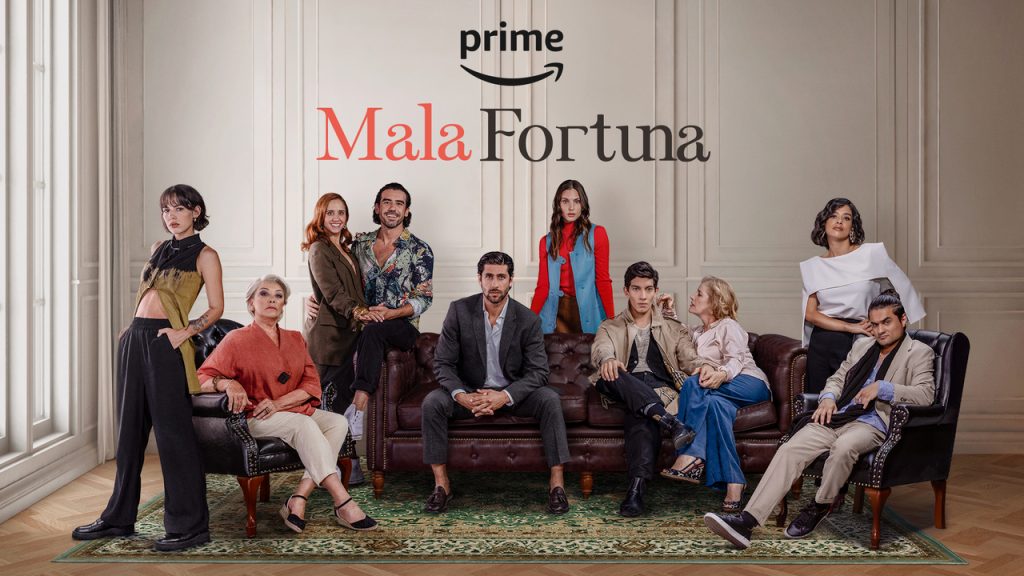 teleaudiencias's tweet photo. Amazon Prime Vídeo estrenará el 18 de agosto la serie 'Mala fortuna'. Una ficción llena de engaño, ambición, intriga y comedia, protagonizada por Jorge López, Macarena Achaga, Diego Klein, Lisa Owen, Camila Valero, Adriana Montes de Oca y Fátima Molina. https://t.co/ThhuTdGZra https://t.co/u3J86xEWVU
