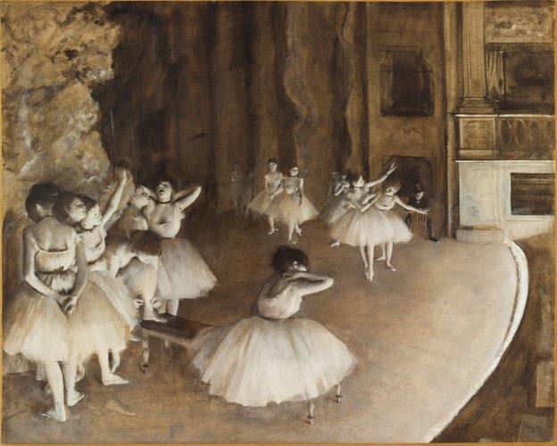 In te mi trovavo, o movimento, fuori dalle cose del mondo.
#PaulValery, L'anima e la danza

#EdgarDegas (1874)