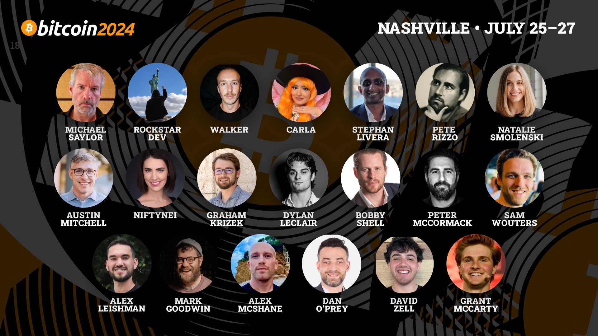 The Bitcoin Conference on Twitter "🔥 BITCOIN 2024 SPEAKER LINEUP IS
