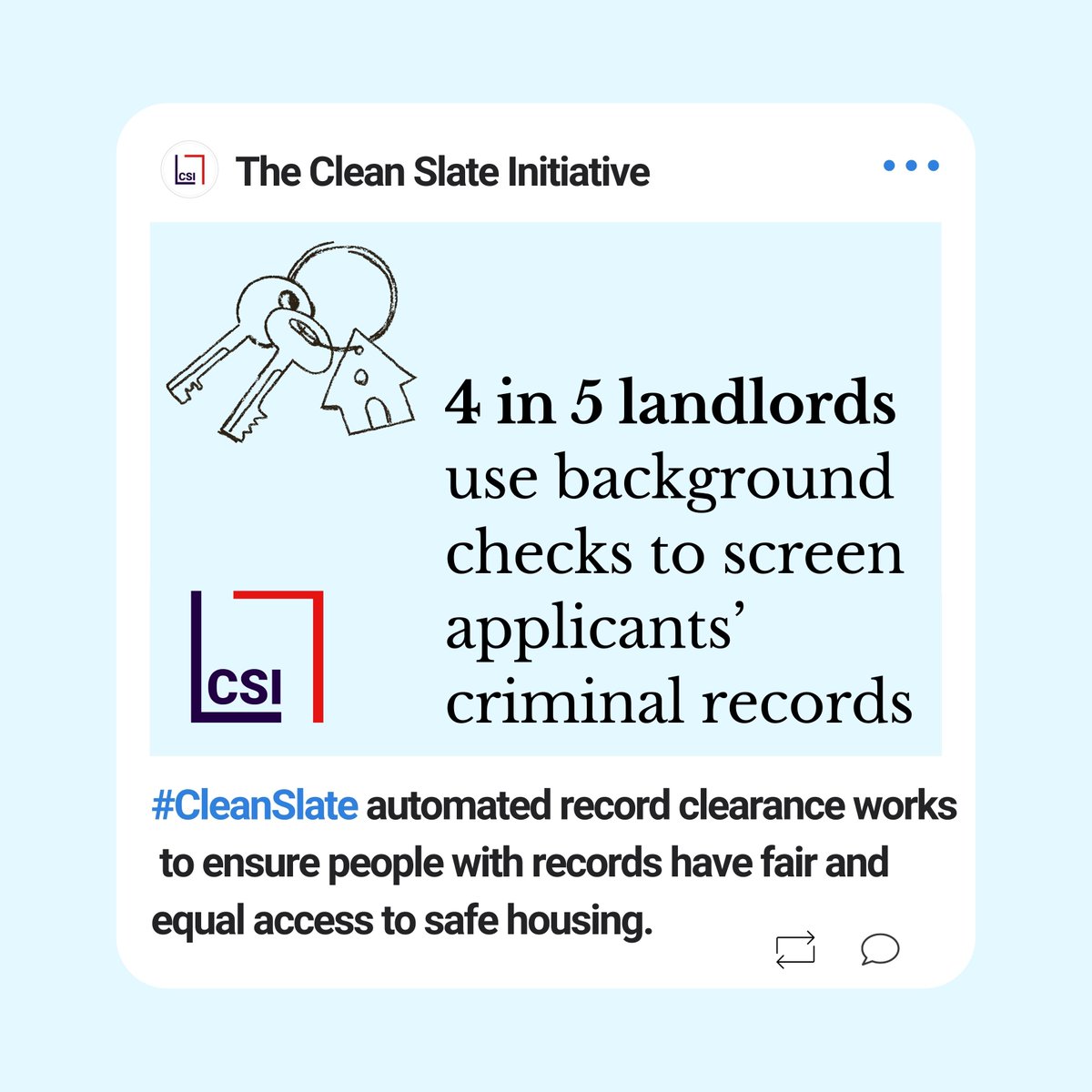 One in three people in the United States— about 70 to 100 million people — have some kind of record. But even after paying their debt to society, most people don’t get a second chance. That’s why #CleanSlate policies matter. #secondchances