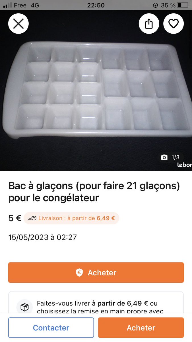 artpopchachki's tweet photo. Je ne me remets pas du niveau de précision de la description de ce BAC À GLAÇONS sur Leboncoin https://t.co/Lxm1jpsH4N